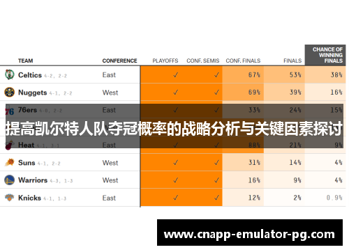 提高凯尔特人队夺冠概率的战略分析与关键因素探讨
